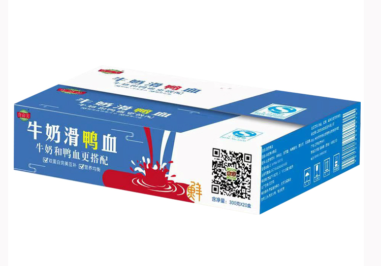 食俞美牛奶鸭血300g
